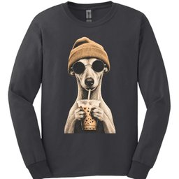 Whippet Hipster Dog Long Sleeve Shirt Gift For Dog Lover