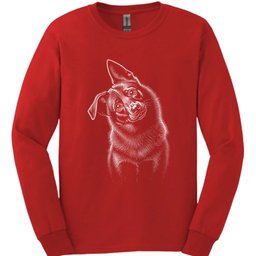 Schipperke Tilted Dog Long Sleeve Shirt Gift For Dog Lover