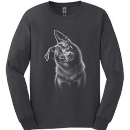 Schipperke Tilted Dog Long Sleeve Shirt Gift For Dog Lover