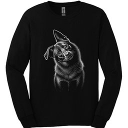Schipperke Tilted Dog Long Sleeve Shirt Gift For Dog Lover