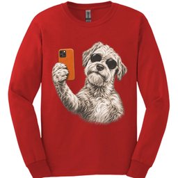 Soft Coated Wheaten Selfie Dog Long Sleeve Shirt Gift For Dog Lover