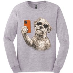 Soft Coated Wheaten Selfie Dog Long Sleeve Shirt Gift For Dog Lover