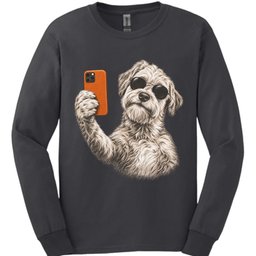 Soft Coated Wheaten Selfie Dog Long Sleeve Shirt Gift For Dog Lover