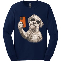 Soft Coated Wheaten Selfie Dog Long Sleeve Shirt Gift For Dog Lover