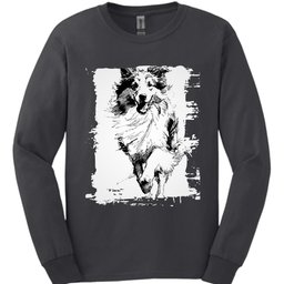 Shetland Sheepdog Running Dog Long Sleeve Shirt Gift For Dog Lover