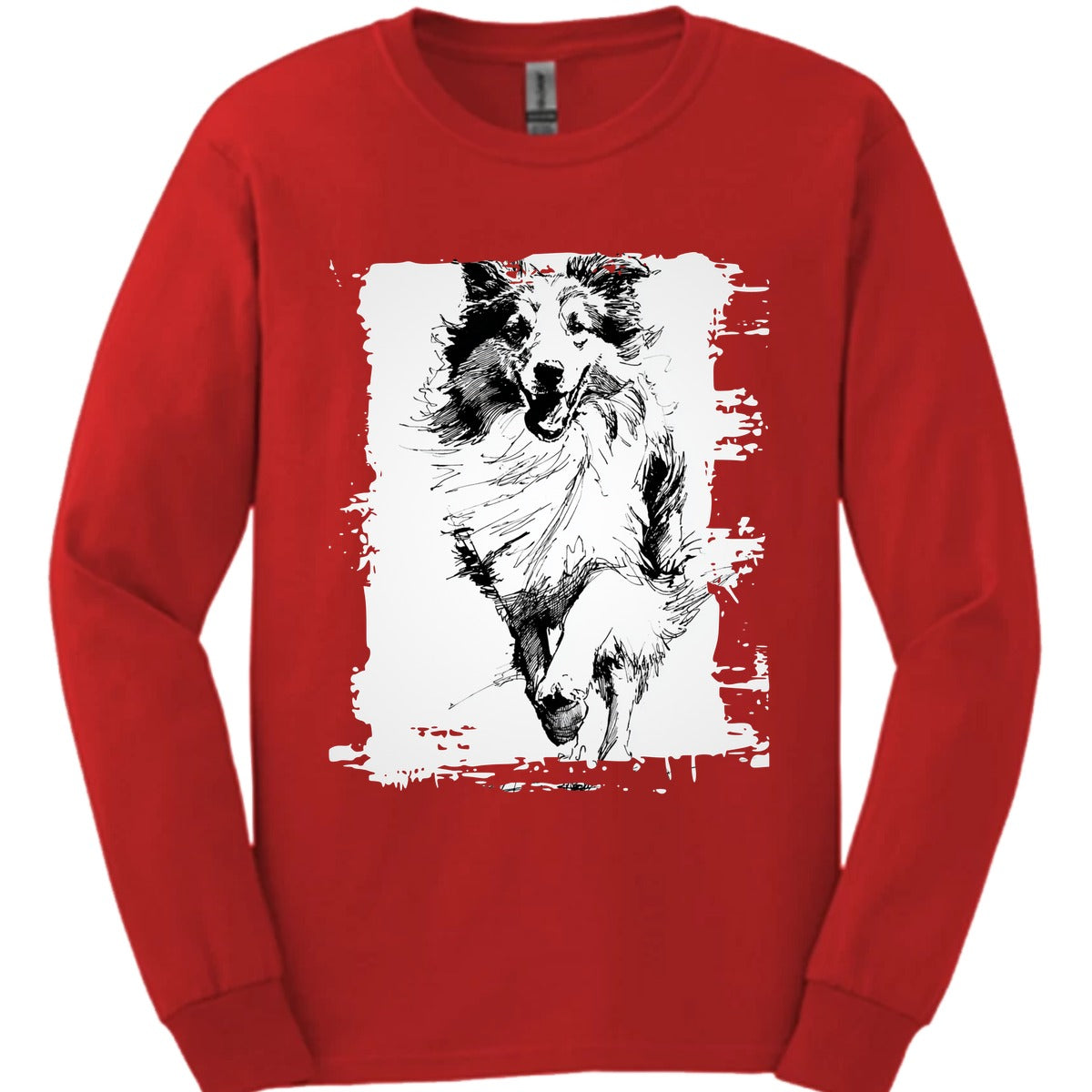 Shetland Sheepdog Running Dog Long Sleeve Shirt Gift For Dog Lover