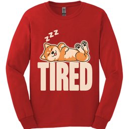 Shiba Inu Tired Dog Long Sleeve Shirt Gift For Dog Lover
