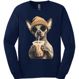 Xoloitzcuintli Hipster Dog Long Sleeve Shirt Gift For Dog Lover