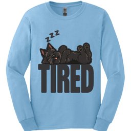 Scottish Terrier Tired Dog Long Sleeve Shirt Gift For Dog Lover