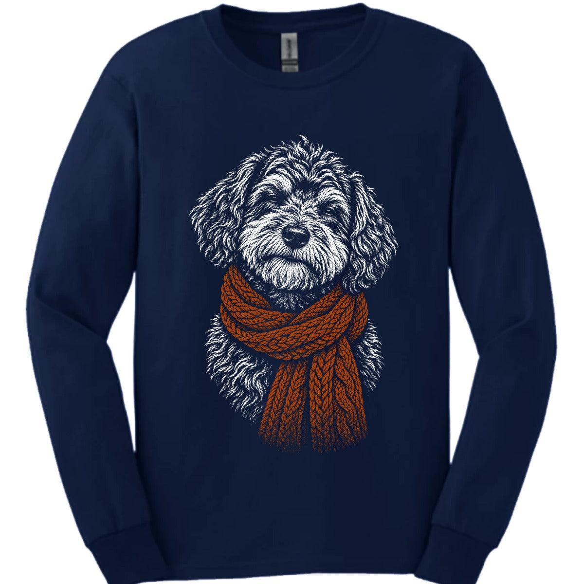Schnoodle Winter Dog Long Sleeve Shirt Gift For Dog Lover