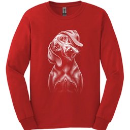 Weimaraner Tilted Dog Long Sleeve Shirt Gift For Dog Lover