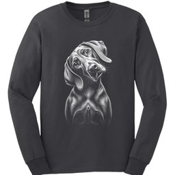 Weimaraner Tilted Dog Long Sleeve Shirt Gift For Dog Lover