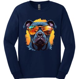 Staffordshire Bull Terrier Top Dog Long Sleeve Shirt Gift For Dog Lover