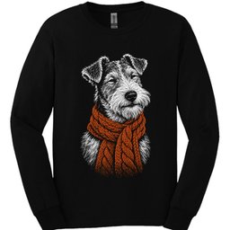 Wire Haired Fox Terrier Winter Dog Long Sleeve Shirt Gift For Dog Lover