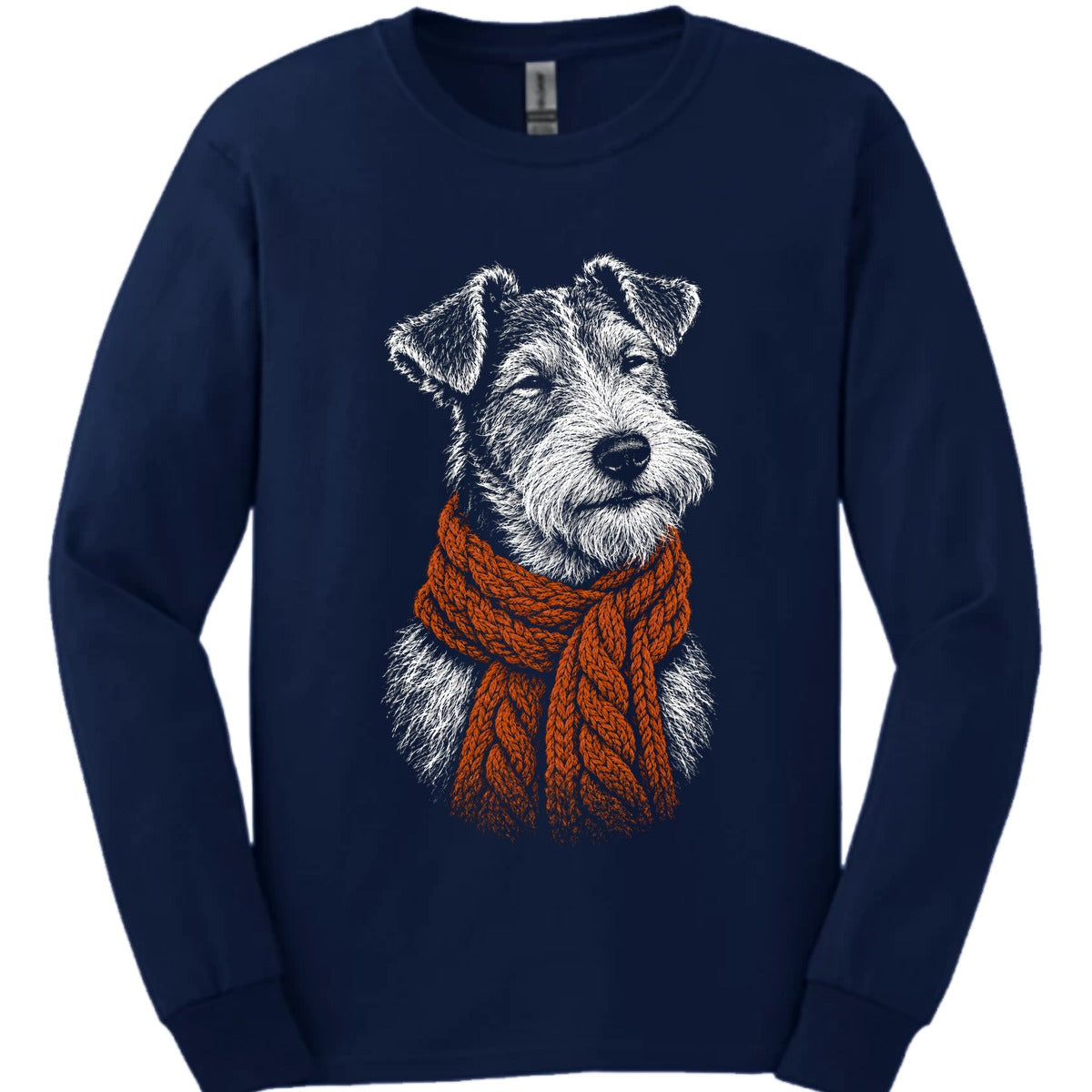 Wire Haired Fox Terrier Winter Dog Long Sleeve Shirt Gift For Dog Lover