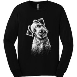 Soft Coated Wheaten Tilted Dog Long Sleeve Shirt Gift For Dog Lover
