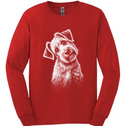 Soft Coated Wheaten Tilted Dog Long Sleeve Shirt Gift For Dog Lover