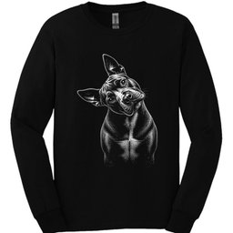 Staffordshire Bull Terrier Tilted Dog Long Sleeve Shirt Gift For Dog Lover