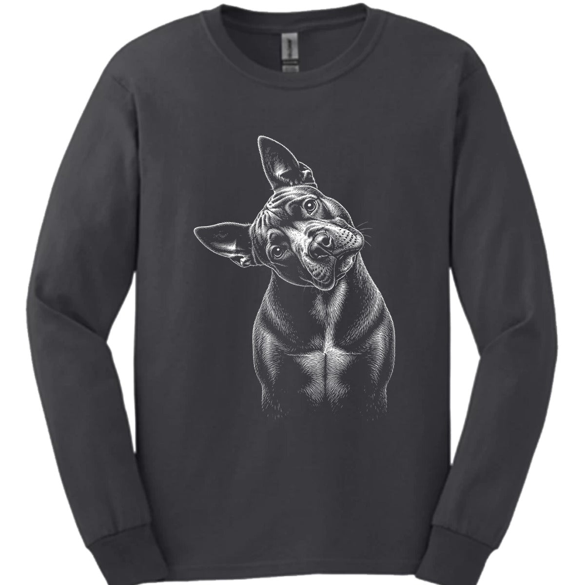 Staffordshire Bull Terrier Tilted Dog Long Sleeve Shirt Gift For Dog Lover