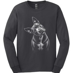 Staffordshire Bull Terrier Tilted Dog Long Sleeve Shirt Gift For Dog Lover