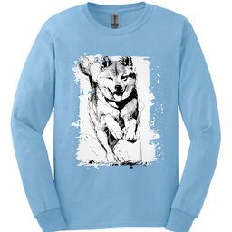 Shiba Inu Running Dog Long Sleeve Shirt Gift For Dog Lover