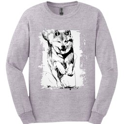 Shiba Inu Running Dog Long Sleeve Shirt Gift For Dog Lover