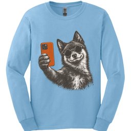 Schipperke Selfie Dog Long Sleeve Shirt Gift For Dog Lover