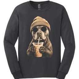 Staffordshire Pit Bull Hipster Dog Long Sleeve Shirt Gift For Dog Lover