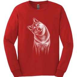 Shiba Inu Tilted Dog Long Sleeve Shirt Gift For Dog Lover