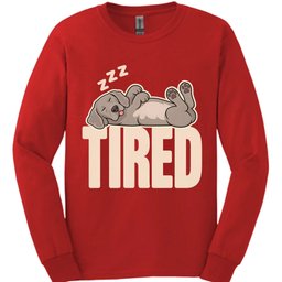 Weimaraner Tired Dog Long Sleeve Shirt Gift For Dog Lover