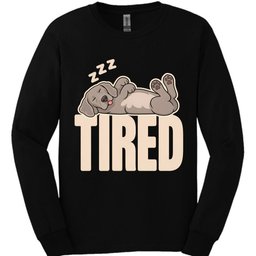 Weimaraner Tired Dog Long Sleeve Shirt Gift For Dog Lover