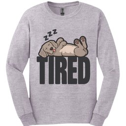 Weimaraner Tired Dog Long Sleeve Shirt Gift For Dog Lover