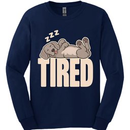 Weimaraner Tired Dog Long Sleeve Shirt Gift For Dog Lover