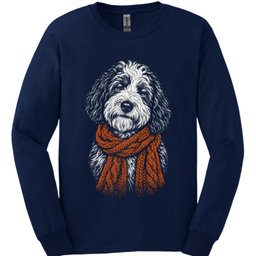 Sheepadoodle Winter Dog Long Sleeve Shirt Gift For Dog Lover