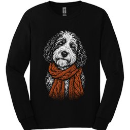 Sheepadoodle Winter Dog Long Sleeve Shirt Gift For Dog Lover