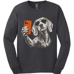 Weimaraner Selfie Dog Long Sleeve Shirt Gift For Dog Lover