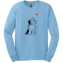 Shih Tzu Sketch Dog Long Sleeve Tee Gift For Dog Lover
