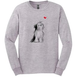 Shih Tzu Sketch Dog Long Sleeve Tee Gift For Dog Lover