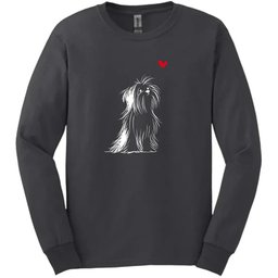 Shih Tzu Sketch Dog Long Sleeve Tee Gift For Dog Lover