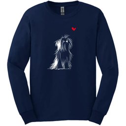 Shih Tzu Sketch Dog Long Sleeve Tee Gift For Dog Lover