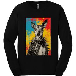 Whippet Punk Dog Long Sleeve Shirt Gift For Dog Lover
