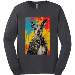 Whippet Punk Dog Long Sleeve Shirt Gift For Dog Lover