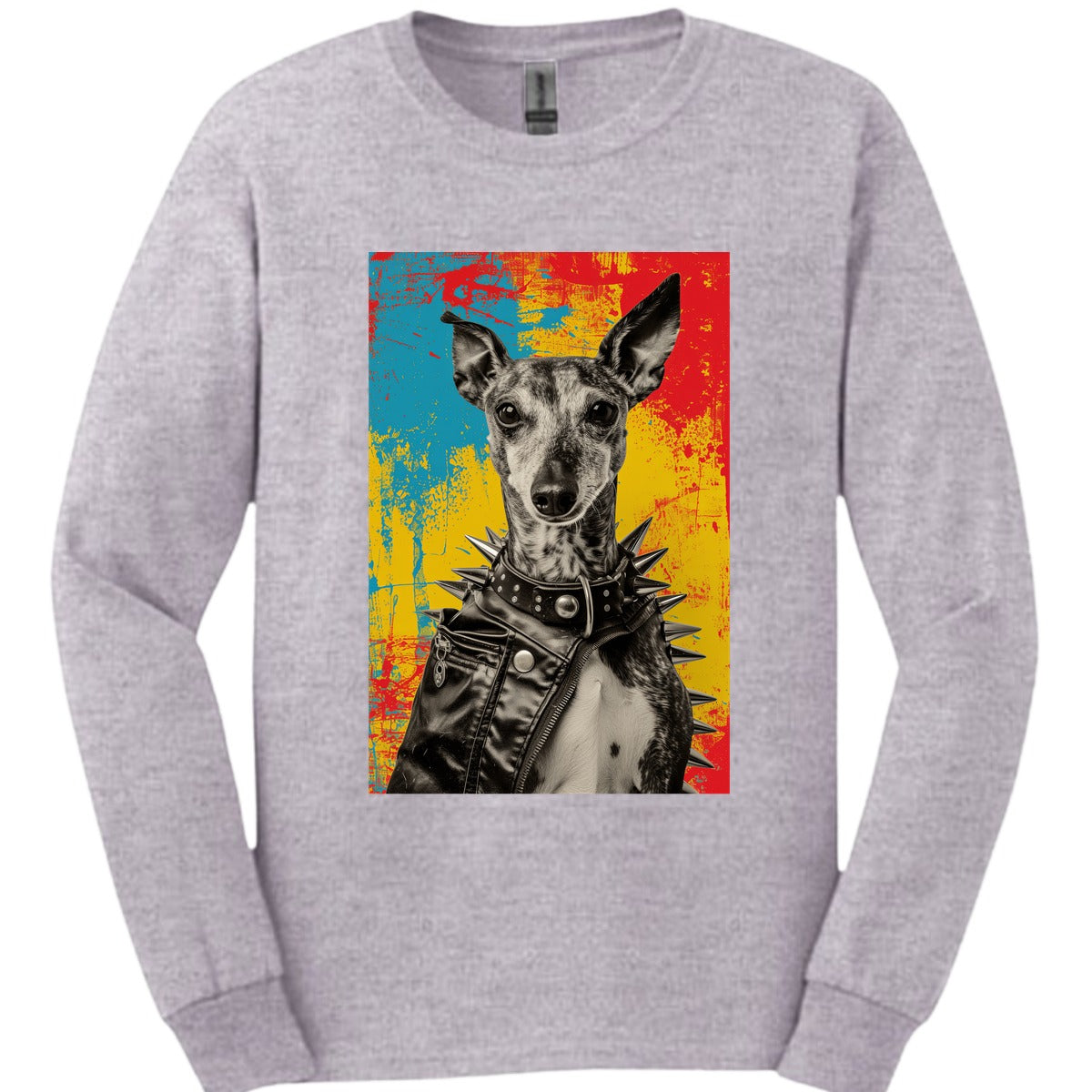 Whippet Punk Dog Long Sleeve Shirt Gift For Dog Lover