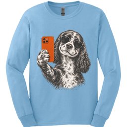 Sprocker Selfie Dog Long Sleeve Shirt Gift For Dog Lover