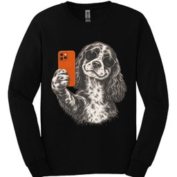Sprocker Selfie Dog Long Sleeve Shirt Gift For Dog Lover