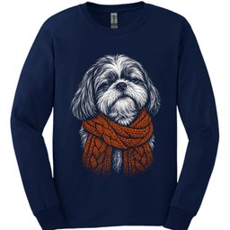 Shih Tzu Winter Dog Long Sleeve Shirt Gift For Dog Lover