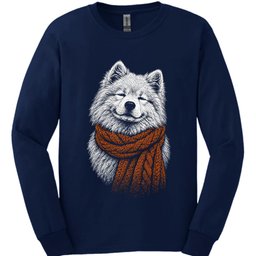 Samoyed Winter Dog Long Sleeve Shirt Gift For Dog Lover
