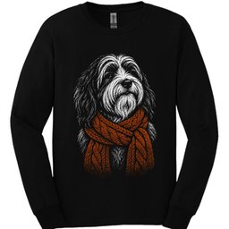 Tibetan Terrier Winter Dog Long Sleeve Shirt Gift For Dog Lover