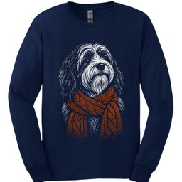 Tibetan Terrier Winter Dog Long Sleeve Shirt Gift For Dog Lover