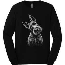 Scottish Terrier Tilted Dog Long Sleeve Shirt Gift For Dog Lover